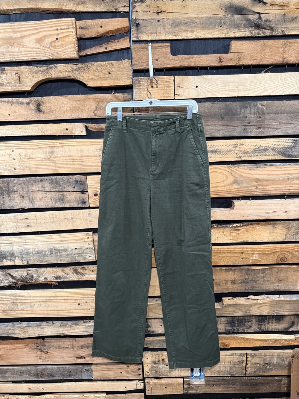 GAP Women’s Loose Wide Leg Khakis In‎ Deep Depths Green size  4 Tall